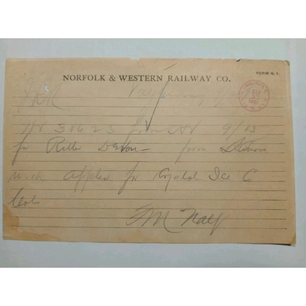 Antique 1901 Norfolk & Western Railway Letter  Lucasville Ohio Station  Lot Of 3